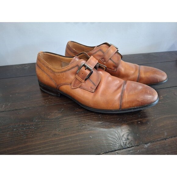EUC Steve Madden Brown Covet Leather Oxford with Buckle/ Sx. 9 - Picture 1 of 8